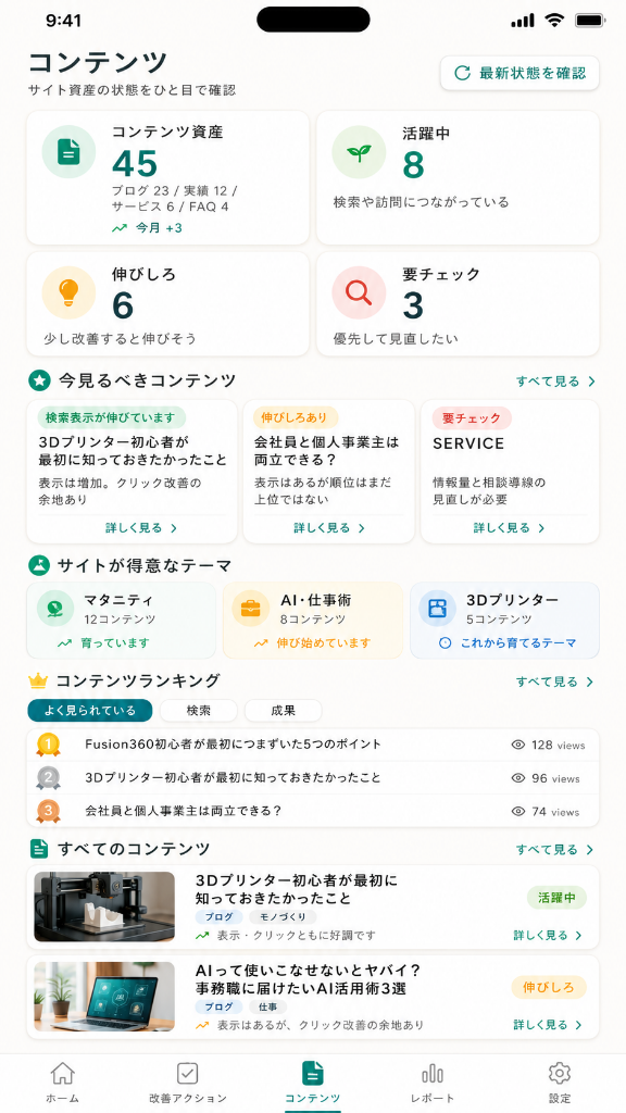 コンテンツ一覧